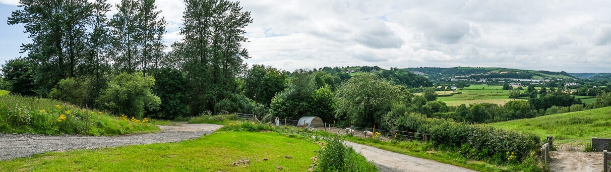 Views over Carmarthen from Wenallt Barn